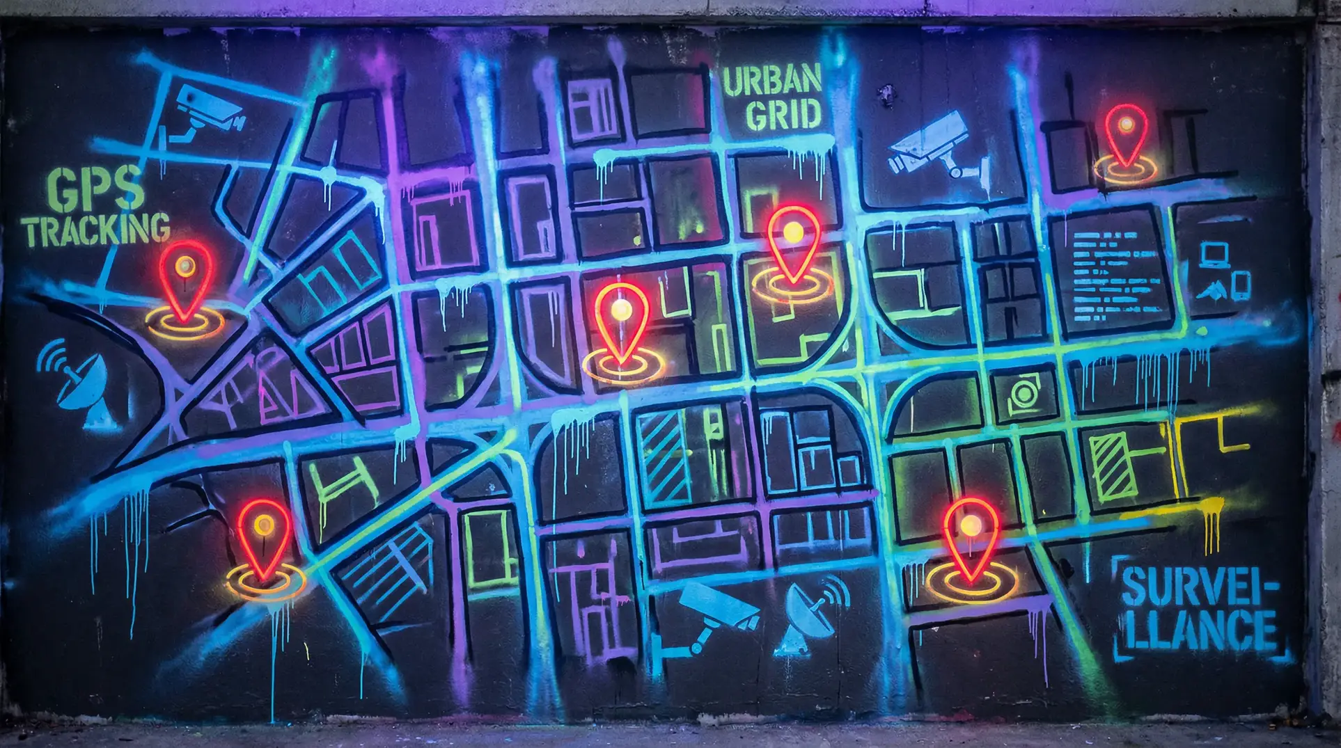 蓝色大海的传说百度云资源 狗仔追踪地图 - 城市涂鸦风格